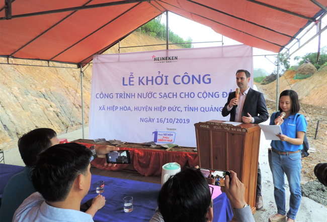 Lễ khởi công xây dựng hệ thống đường ống dẫn nước sinh hoạt cho người dân Quảng Nam