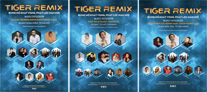 Loạt ca sĩ nổi tiếng 3 miền Bắc – Trung – Nam đã sẵn sàng cùng Tiger Beer chào đón khoảnh khắc năm mới 2020